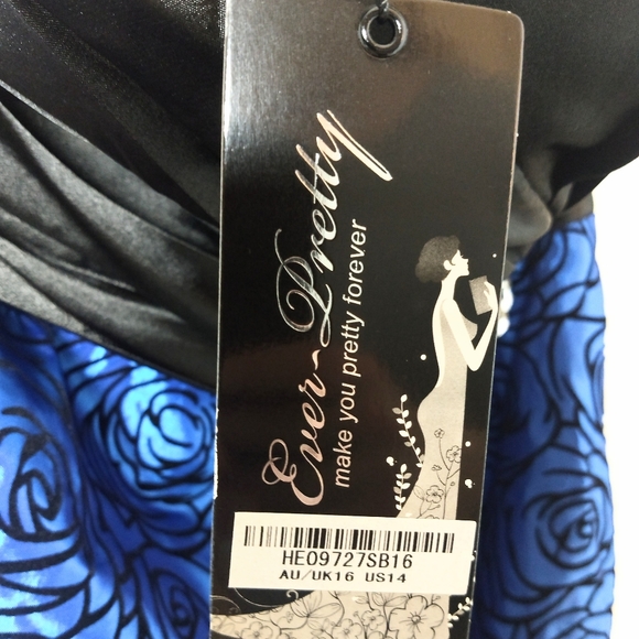 Ever Pretty Strapless Blue Floor Length Ball Gown - Picture 6 of 6